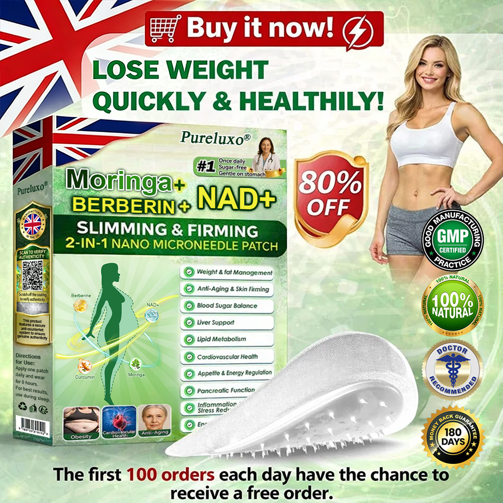 【🇬🇧𝐿𝑎𝑠𝑡 𝐷𝑎𝑦 𝑃𝑟𝑜𝑚𝑜𝑡𝑖𝑜𝑛 70% 𝑂𝐹𝐹】|𝙋𝙪𝙧𝙚𝙡𝙪𝙭𝙤® 𝑴𝒐𝒓𝒊𝒏𝒈𝒂 & 𝑩𝒆𝒓𝒃𝒆𝒓𝒊𝒏𝒆 *NAD+| Slimming & Firming 2-in-1 Nano Microneedle Patch|𝘉𝘢𝘤𝘬𝘦𝘥 𝘣𝘺 𝘴𝘤𝘪𝘦𝘯𝘤𝘦 | 10-𝗂𝗇-𝟣 𝖿𝗈𝗋𝗆𝗎𝗅𝖺 | 𝑅𝑒𝑠𝑢𝑙𝑡𝑠 𝑖𝑛 7 𝑑𝑎𝑦𝑠 ⏳