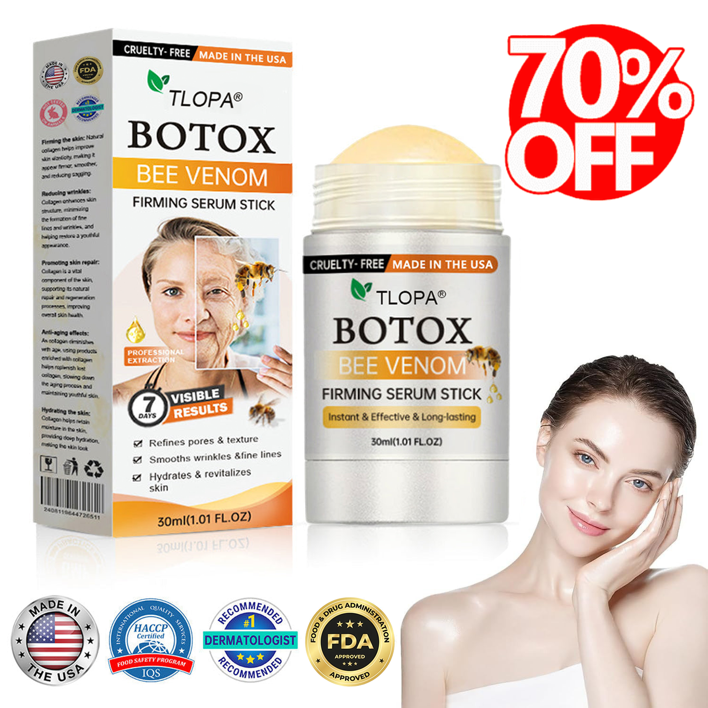 ✨TLOPA® Botox Bee Venom Firming Serum Stick(🔥LAST DAY 70% OFF)💄